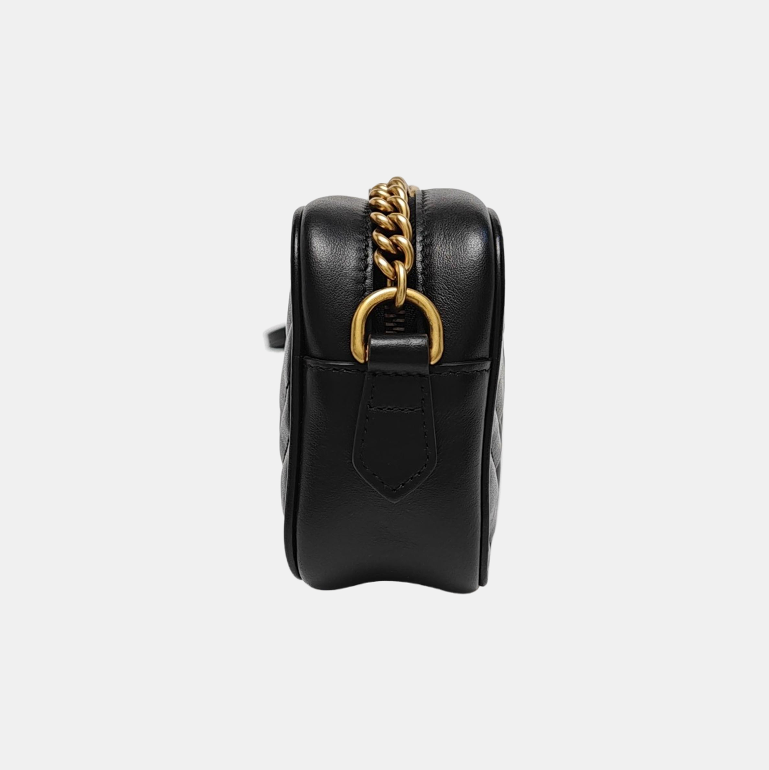 GG Marmont Mini Quilted Calfskin Black