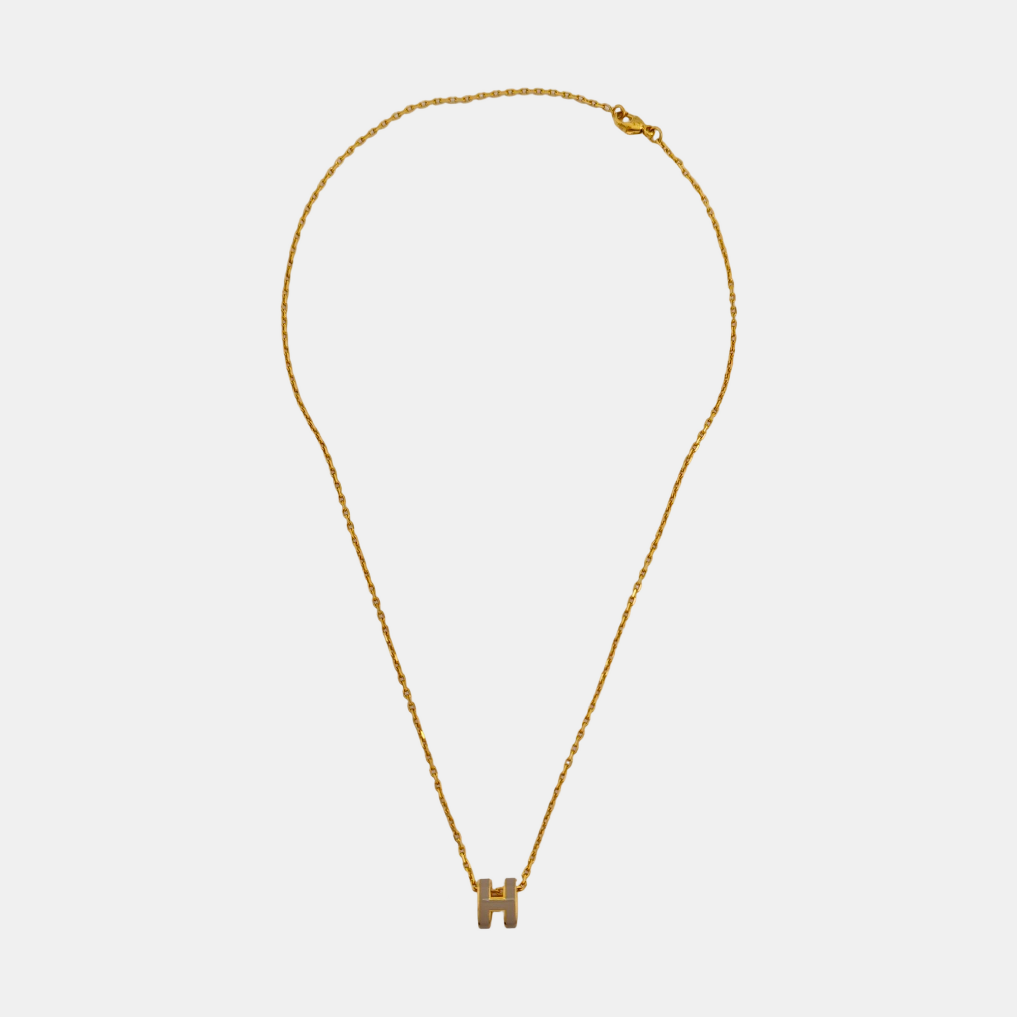 Pop H Metal Gold Necklace