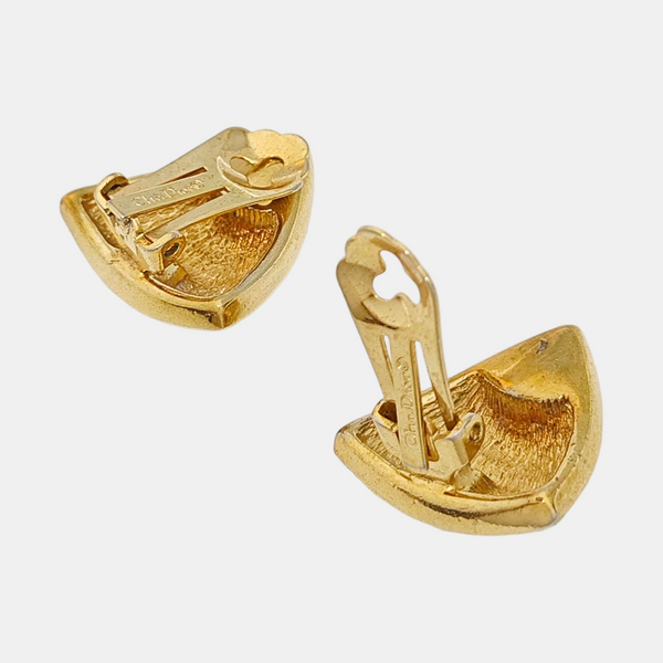Metal Gold Clip On Earrings