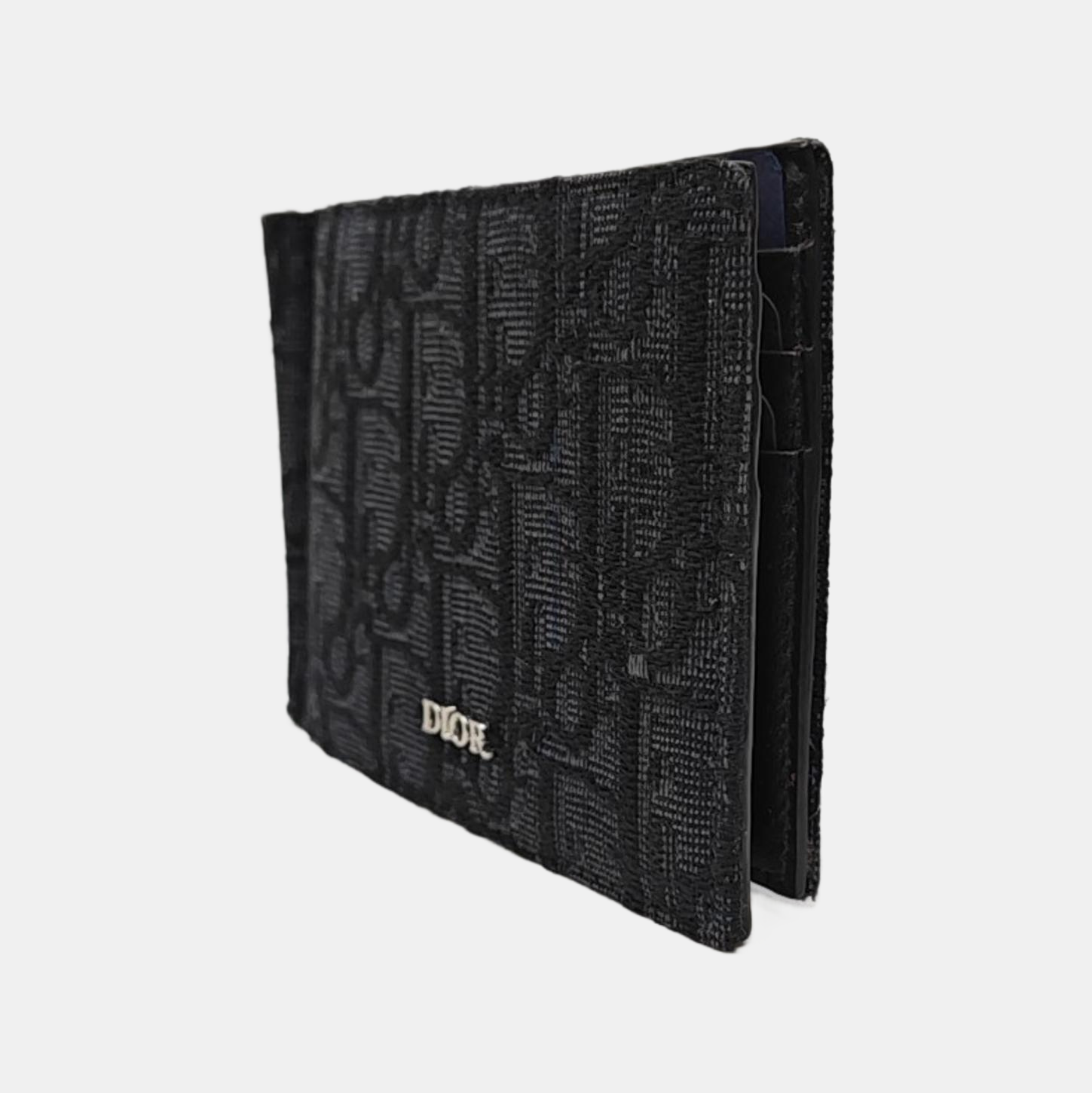 Oblique Canvas Wallet Gray