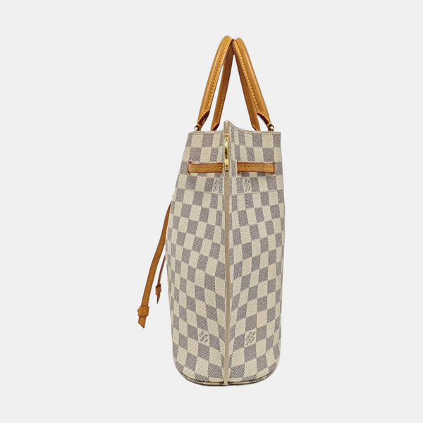 GIROLATA GM Damier Azur Coated Canvas White