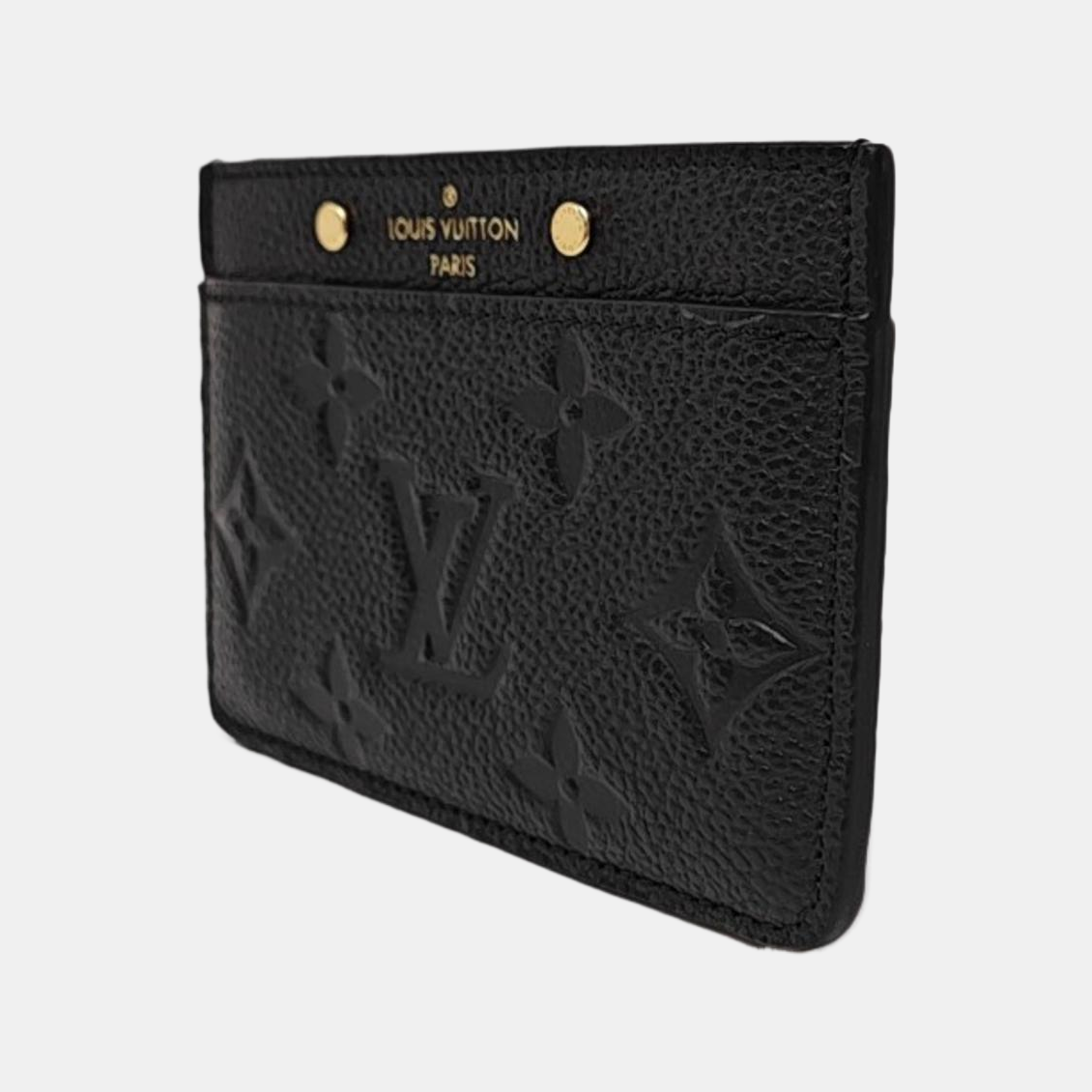 Monogram Calfskin Card Holder Black