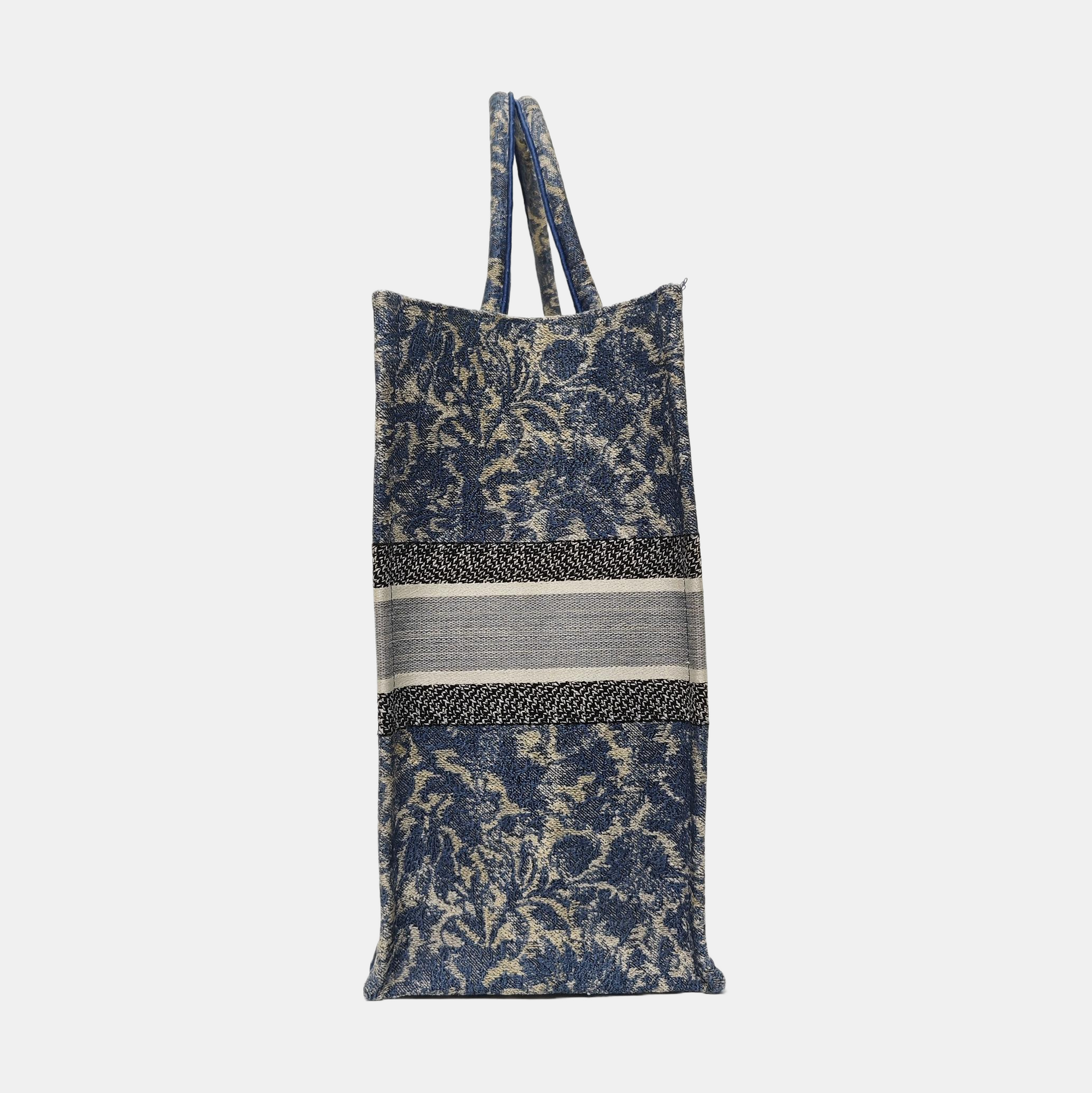 Book Tote Large Canvas Blue