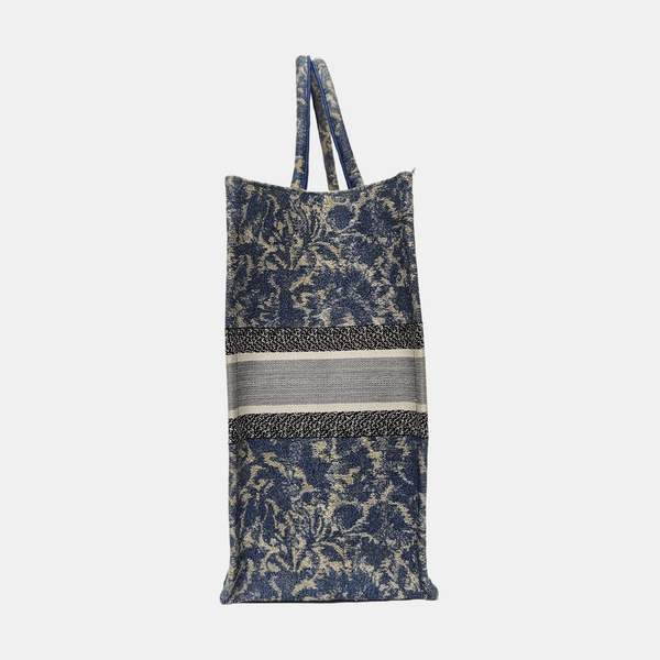 Book Tote Large Canvas Blue
