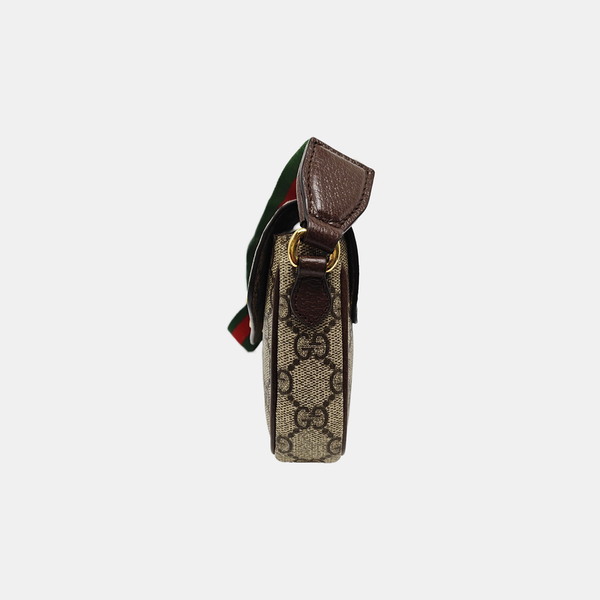 Ophidia Small Monogram Lona Revestida Beige