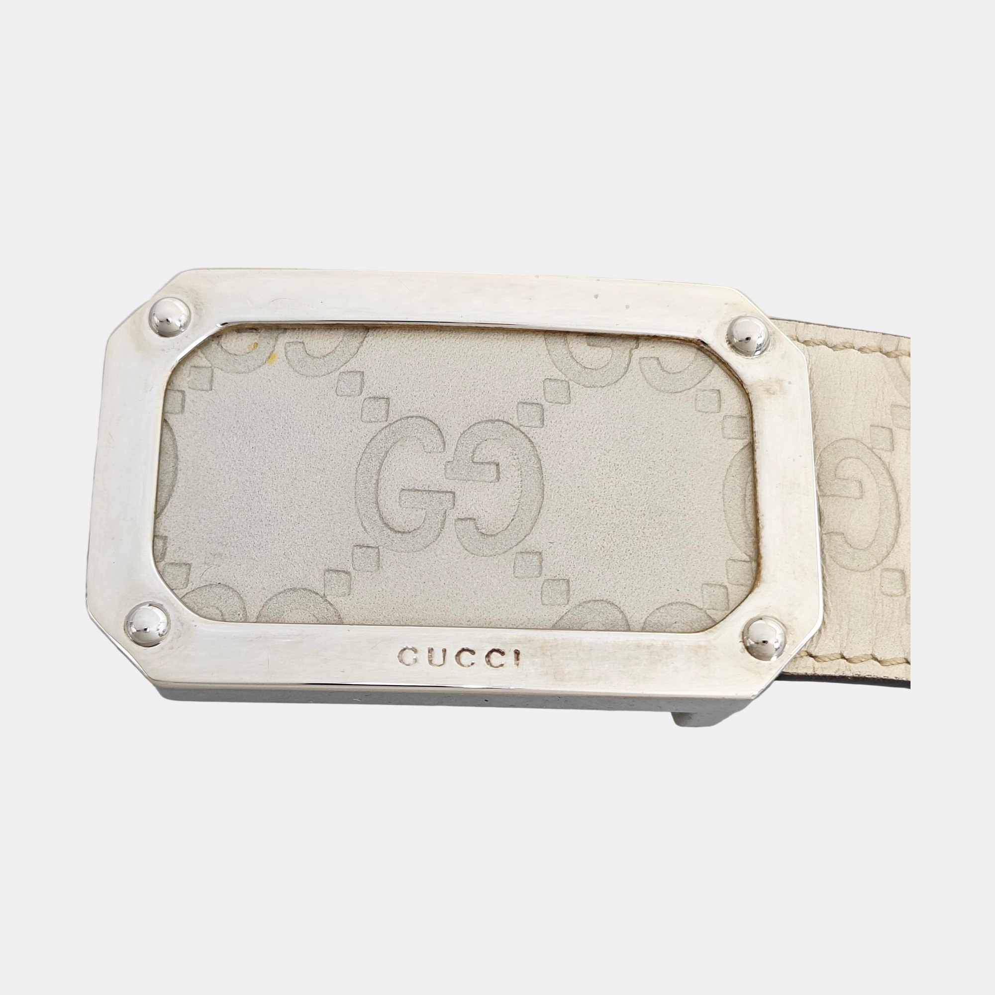 Leather Belt White