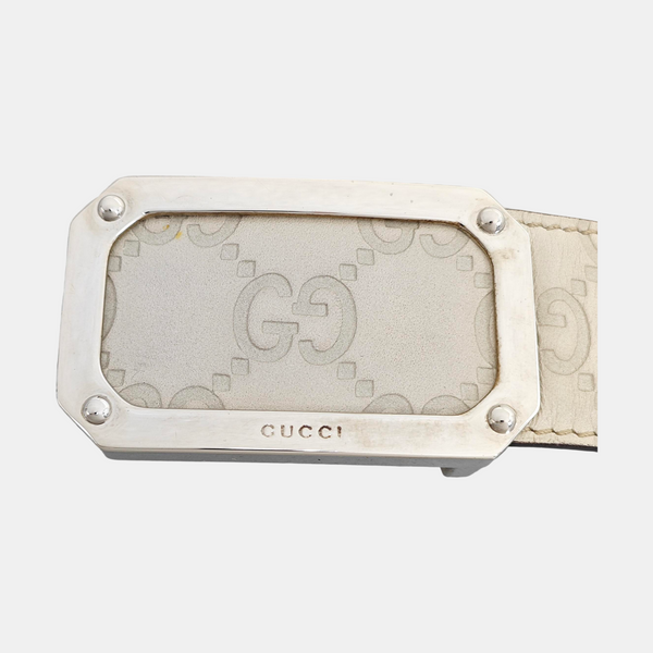 Leather Belt White