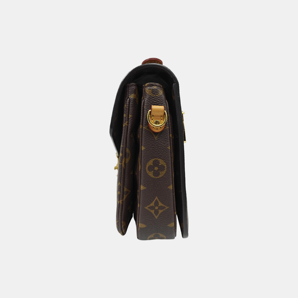 MÉTIS MM Monogram Coated Canvas Brown