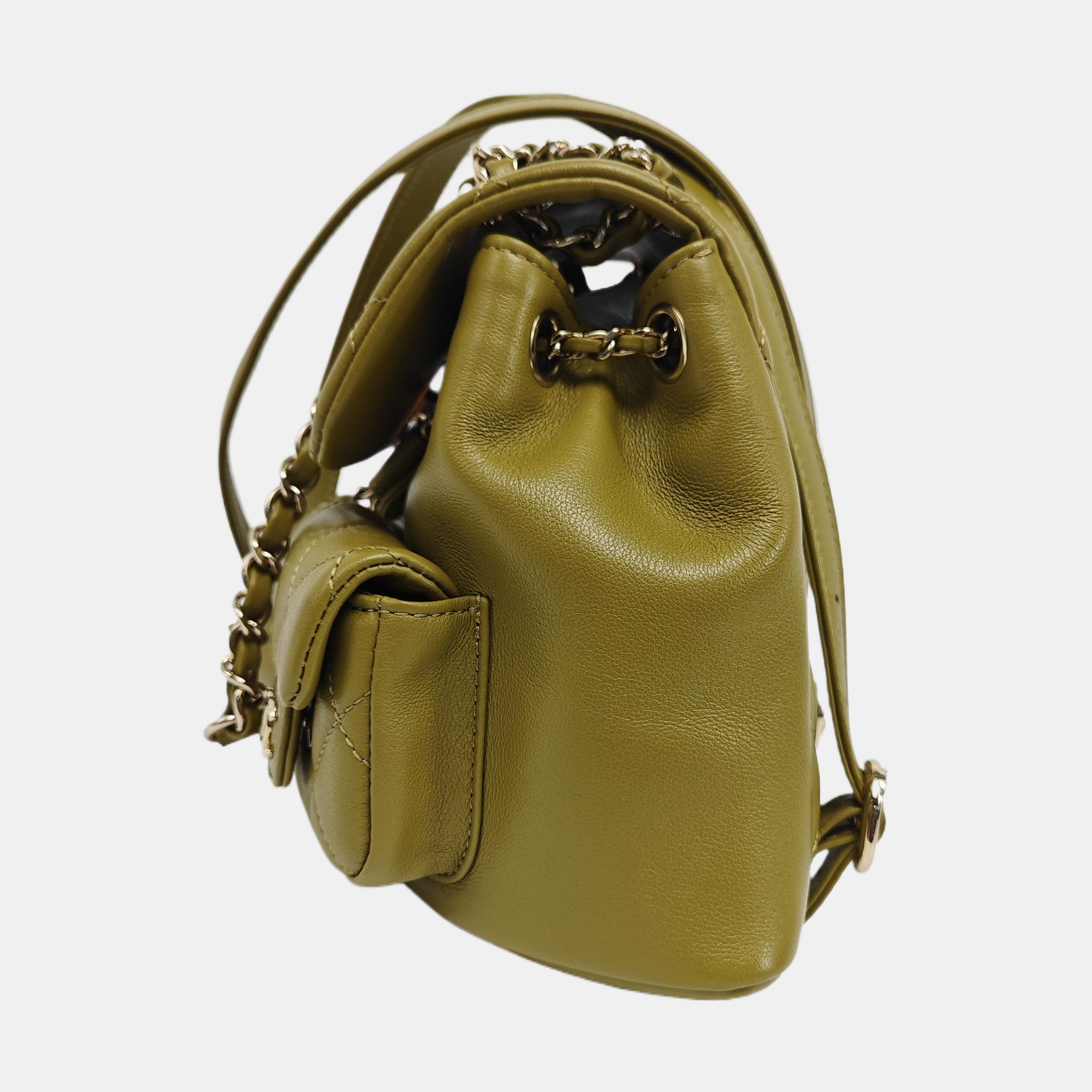 DUMA Small Quilted Calfskin Green