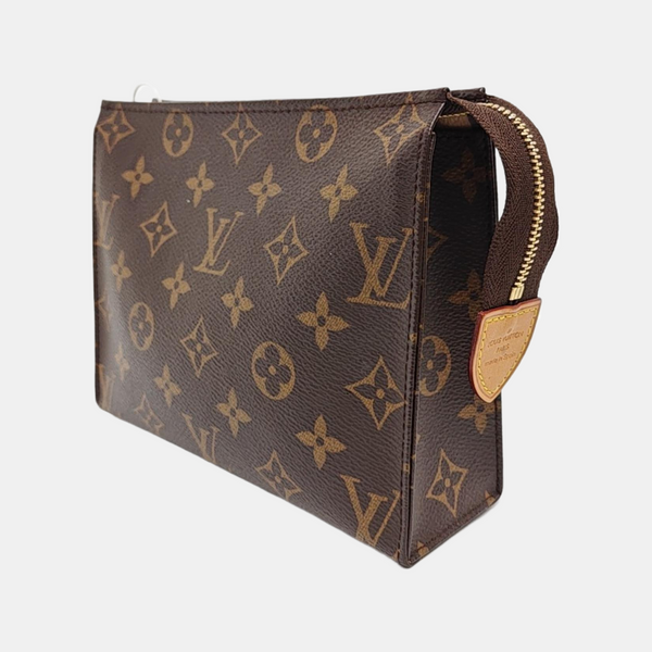 TOILET POCKET 19 Monogram Coated Canvas Brown