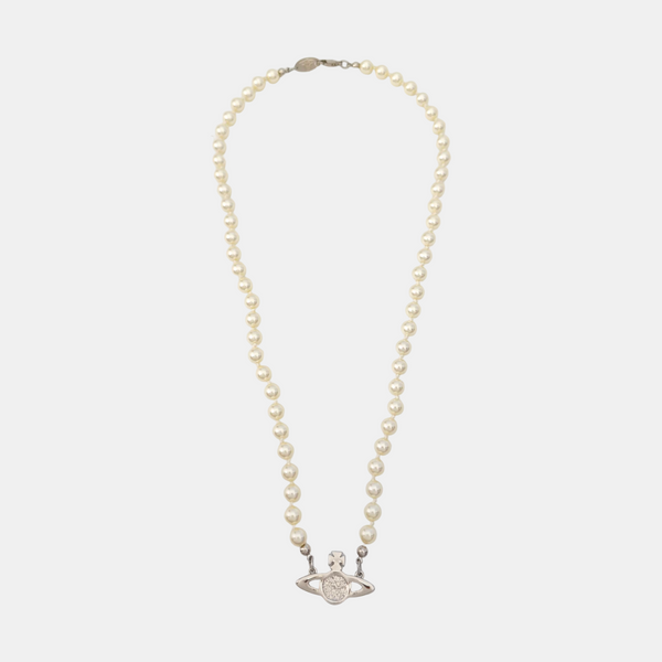 Faux Pearl White Necklace