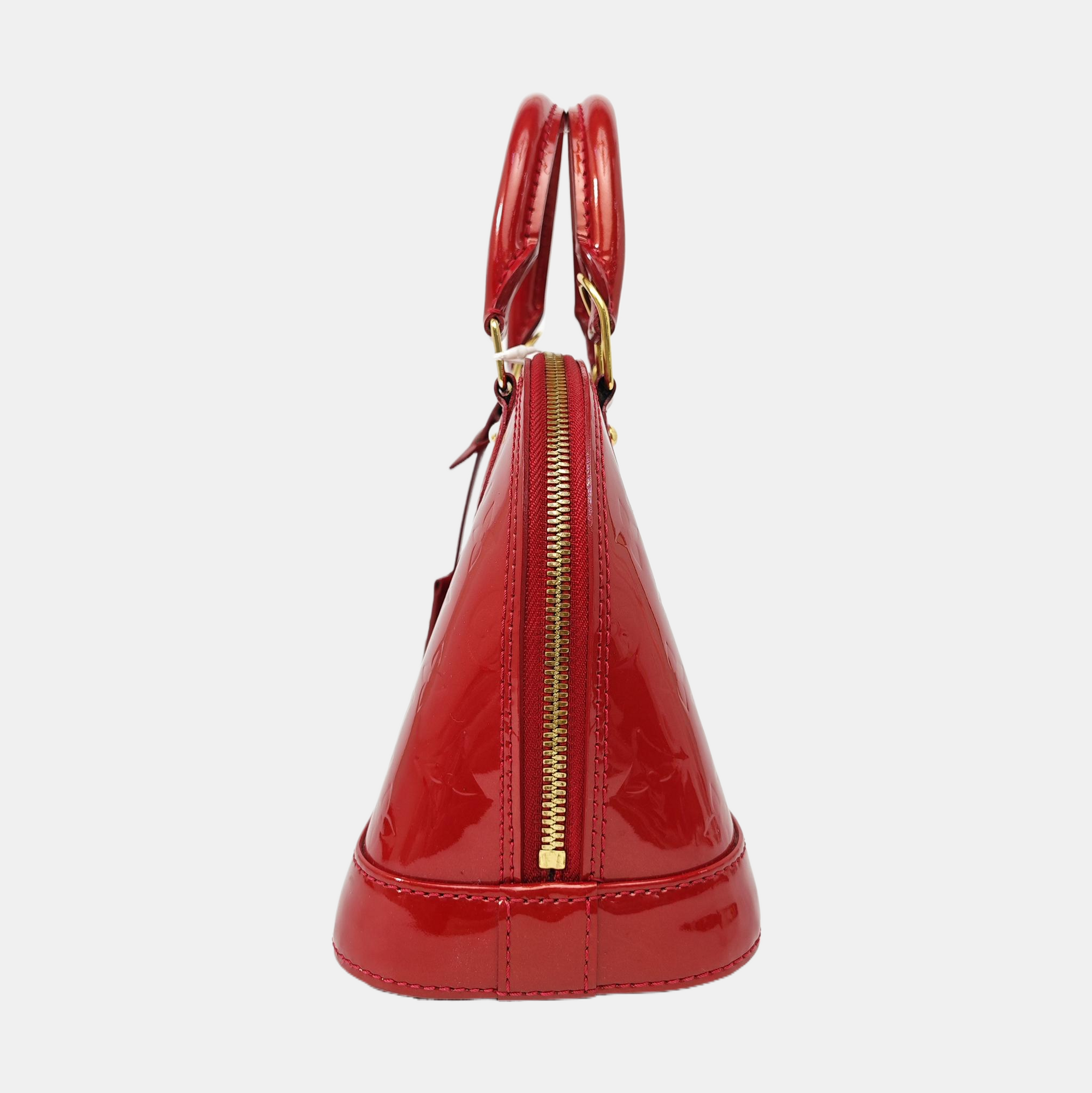 ALMA BB Monogram Patent Leather Red