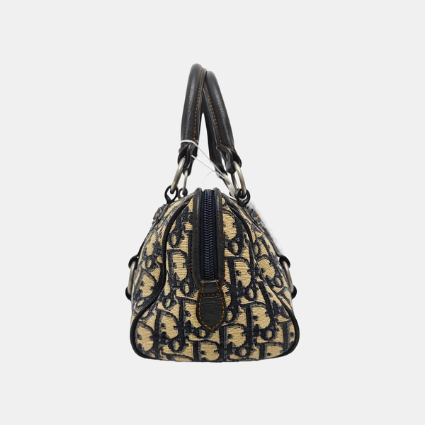 Oblique Canvas Top Handle Bag Multicolor