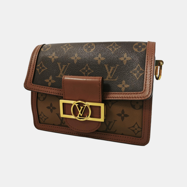 DAUPHINE Mini Monogram Coated Canvas Brown