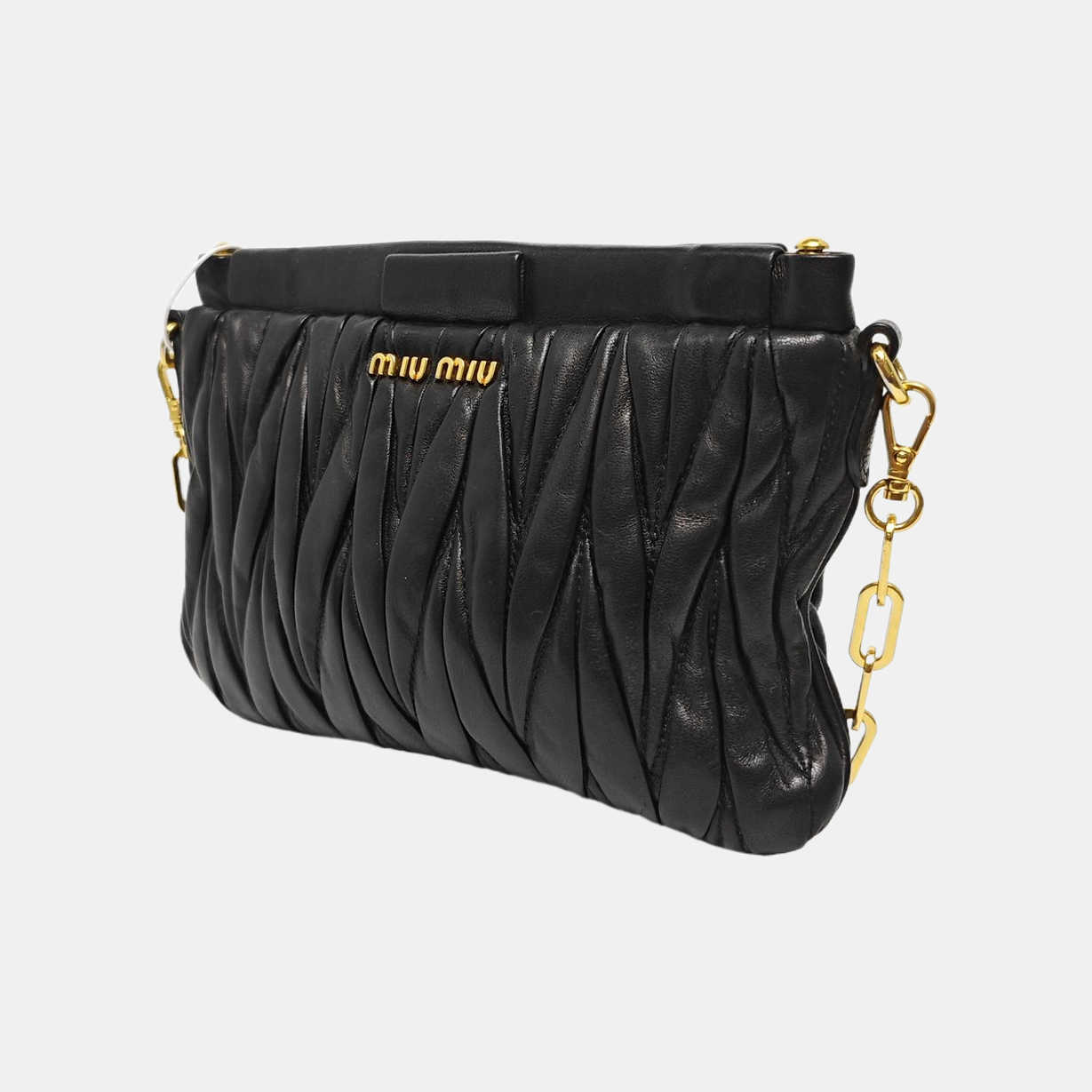 Quilted Lambskin Shoulder Bag Black