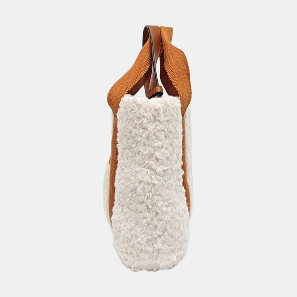 Fabric Shoulder Bag White