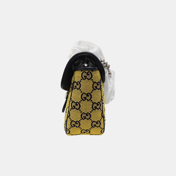 GG Marmont Medium Quilted Canvas Yellow