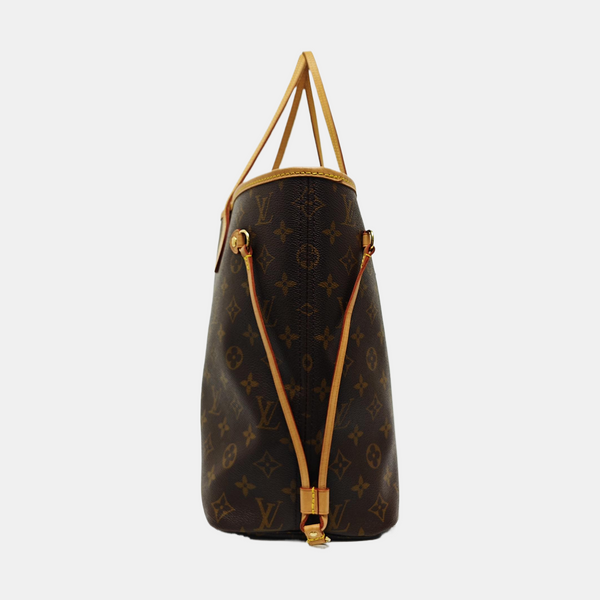 NEVERFULL MM Monogram Coated Canvas Brown