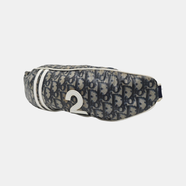 Oblique Fabric Belt Bag Blue
