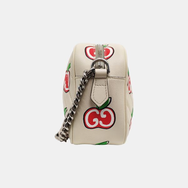 Authenticated pre-owned  GG Marmont Small Quilted Calfskin White - Shoulder Bag at Looply