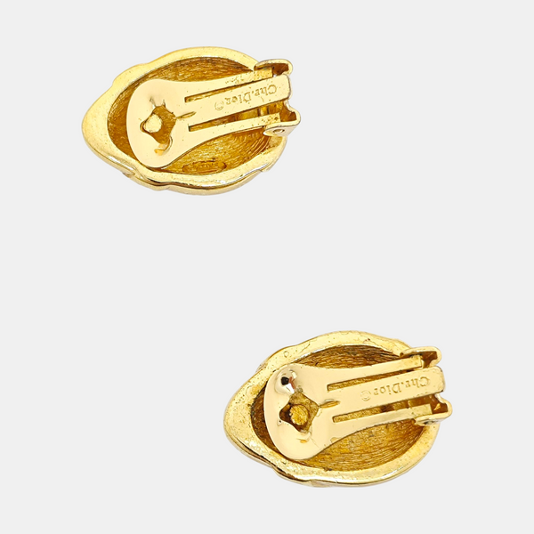 Metal Gold Clip On Earrings