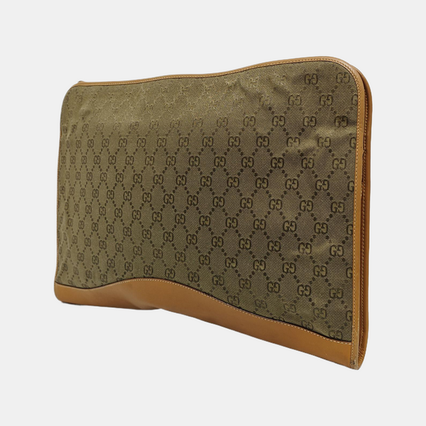 Canvas Clutch Green