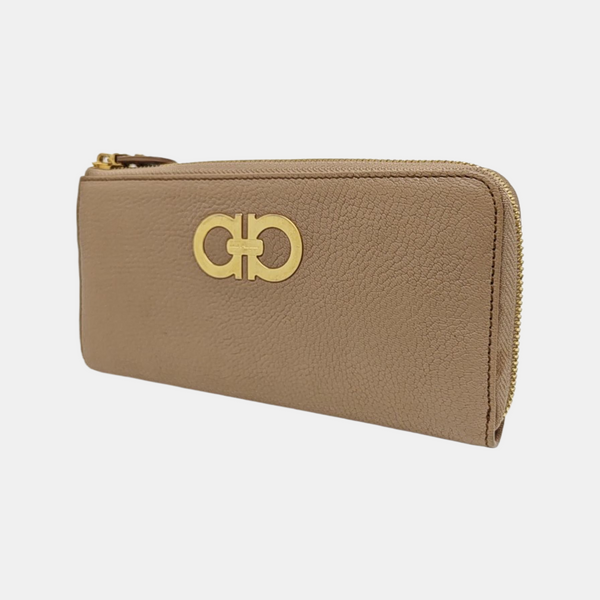 Gancini Calfskin Gray Wallet