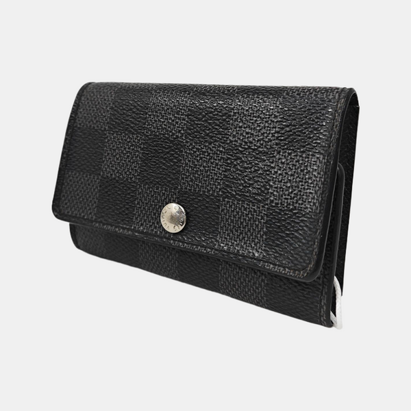 Damier Graphite Coated Canvas Key Pouch Gray