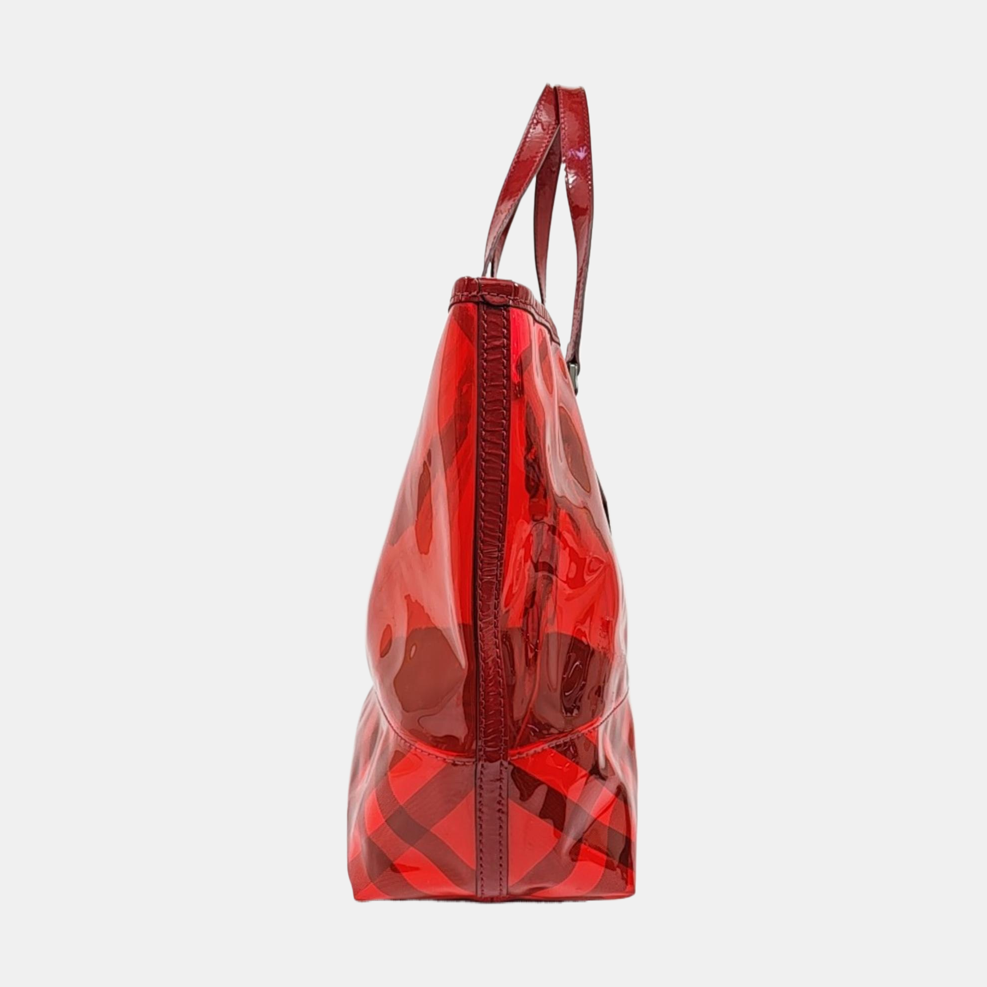 Plastic Tote Bag Red