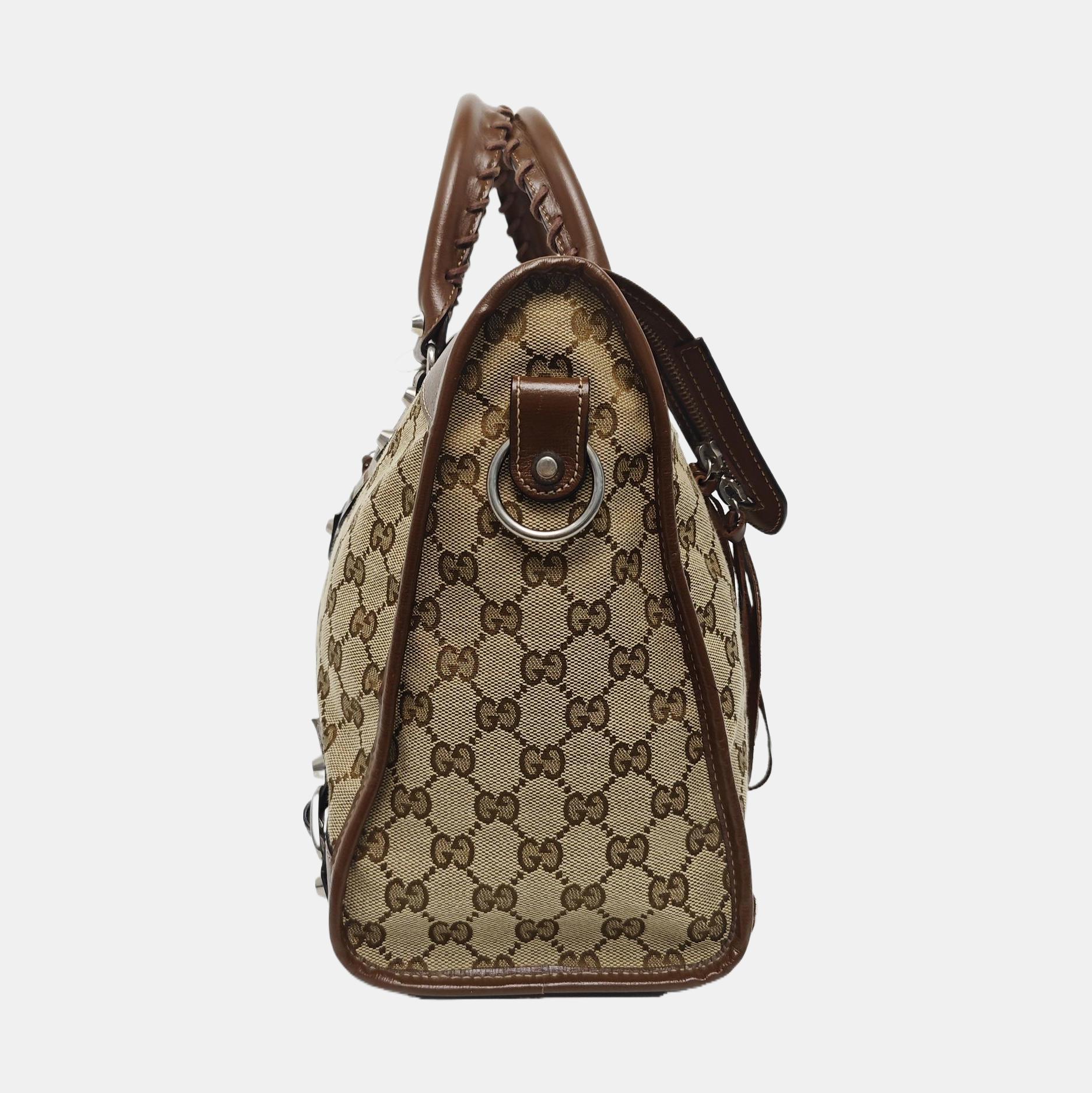 The Hacker Project Medium Monogram Canvas Beige