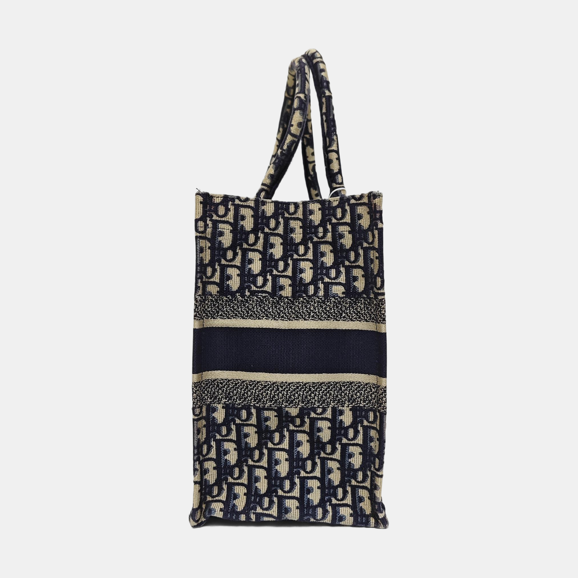 Book Tote Medium Oblique Canvas Blue