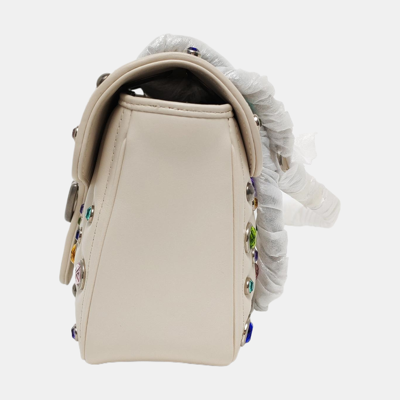 GG Marmont Medium Quilted Calfskin White