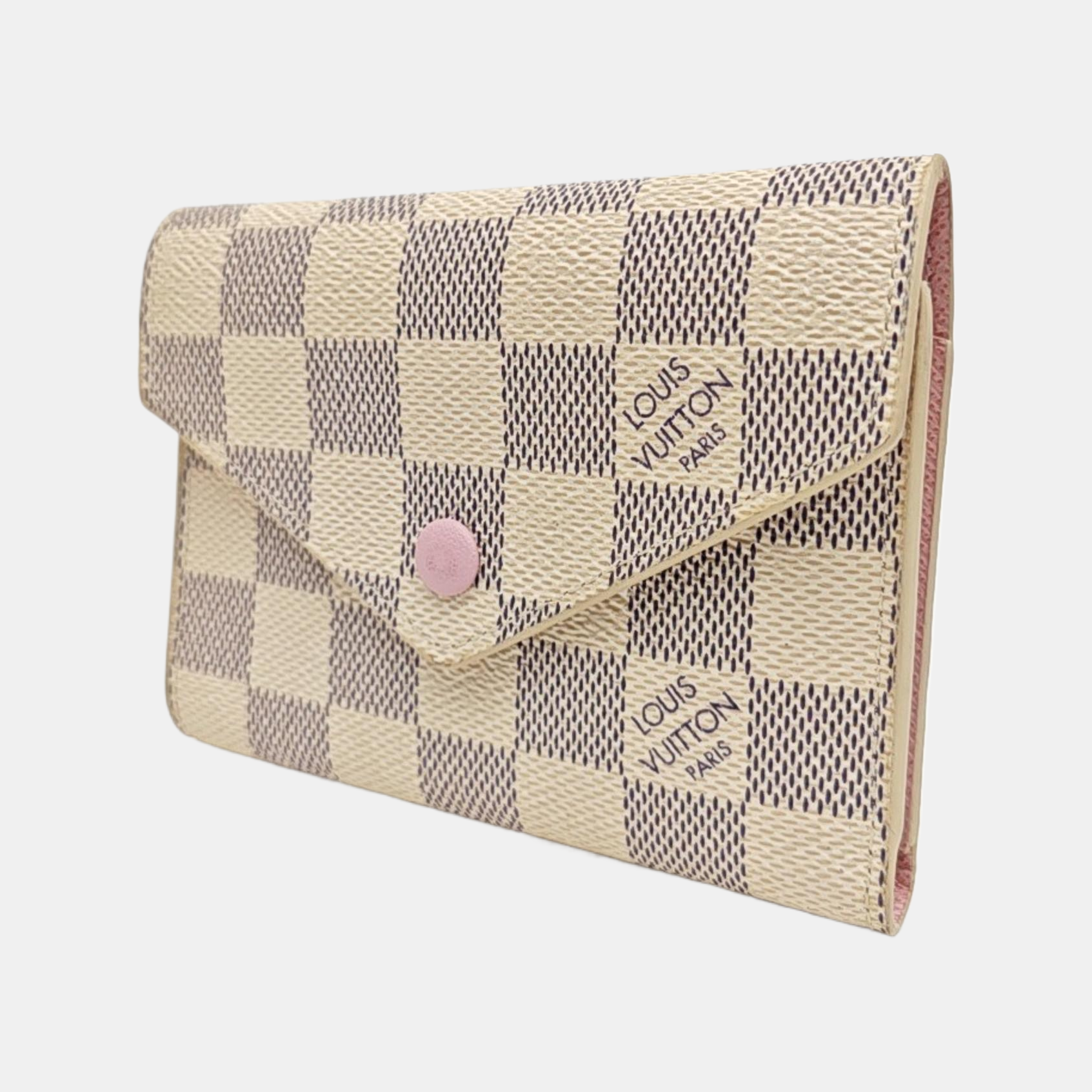 VICTORINE Damier Azur Coated Canvas White Wallet
