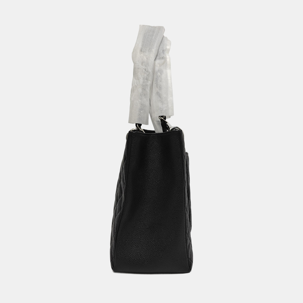 CHANEL GST Large Quilted Grained Calfskin Black