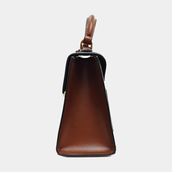 Padlock Small Monogram Coated Canvas Beige