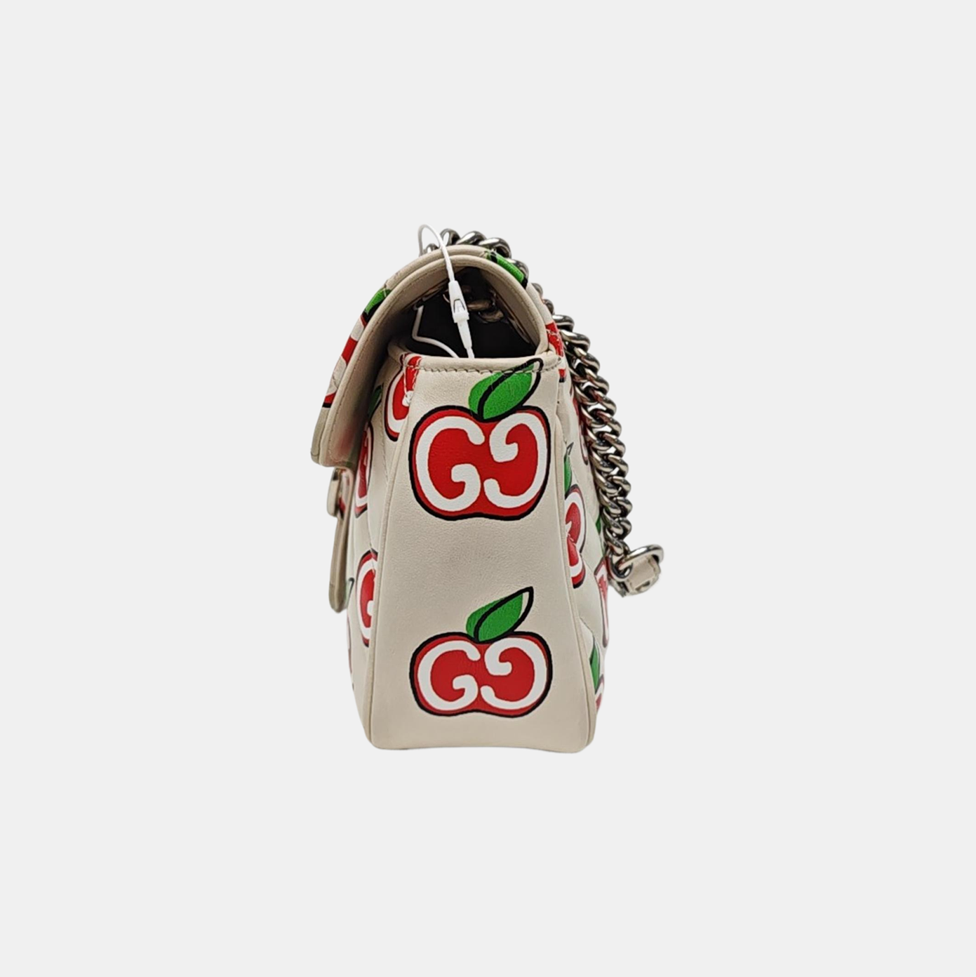 GG Marmont Medium Quilted Calfskin White