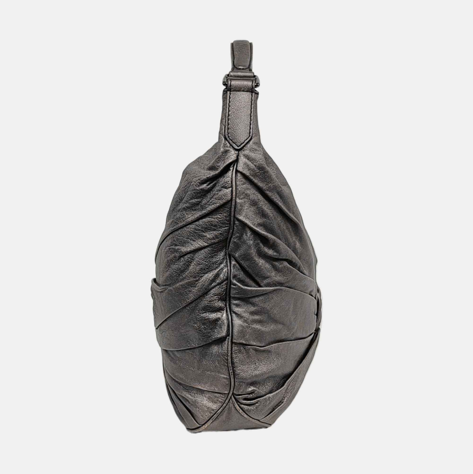 Calfskin Top Handle Bag Gray