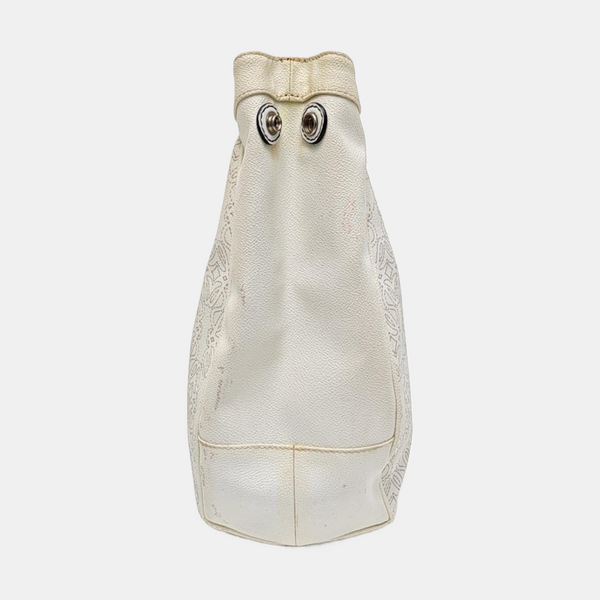 Monogram Calfskin Shoulder Bag White