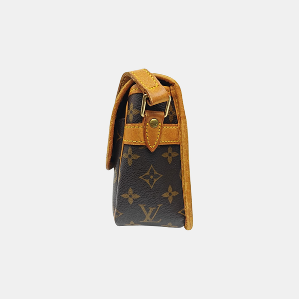 SOLOGNE PM Monogram Coated Canvas Brown