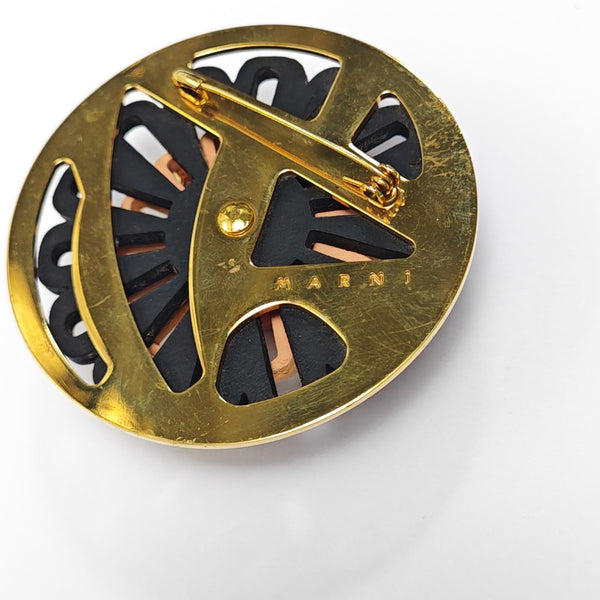 Metal Gold Brooch