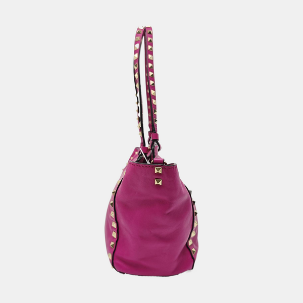 Rockstud Calfskin Purple