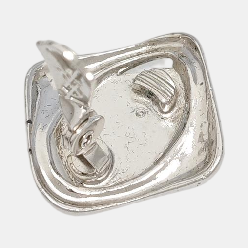 Metal Silver Clip On Earrings