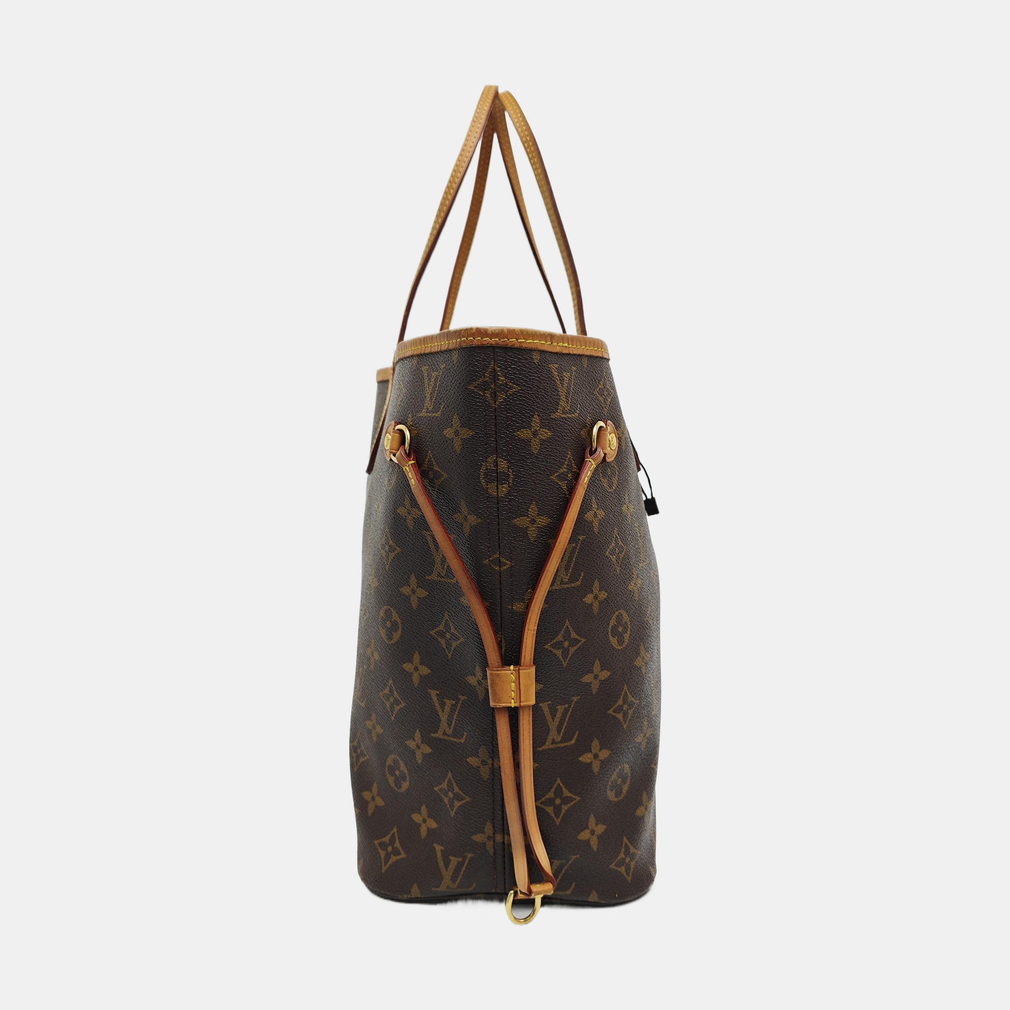 NEVERFULL MM Monogram Coated Canvas Brown