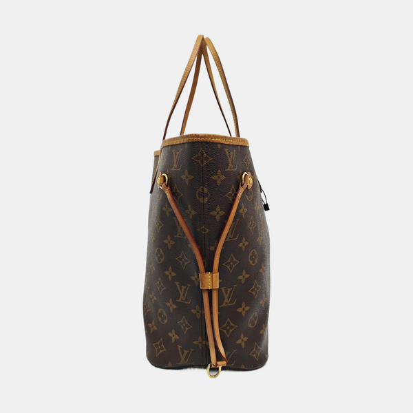 NEVERFULL MM Monogram Coated Canvas Brown