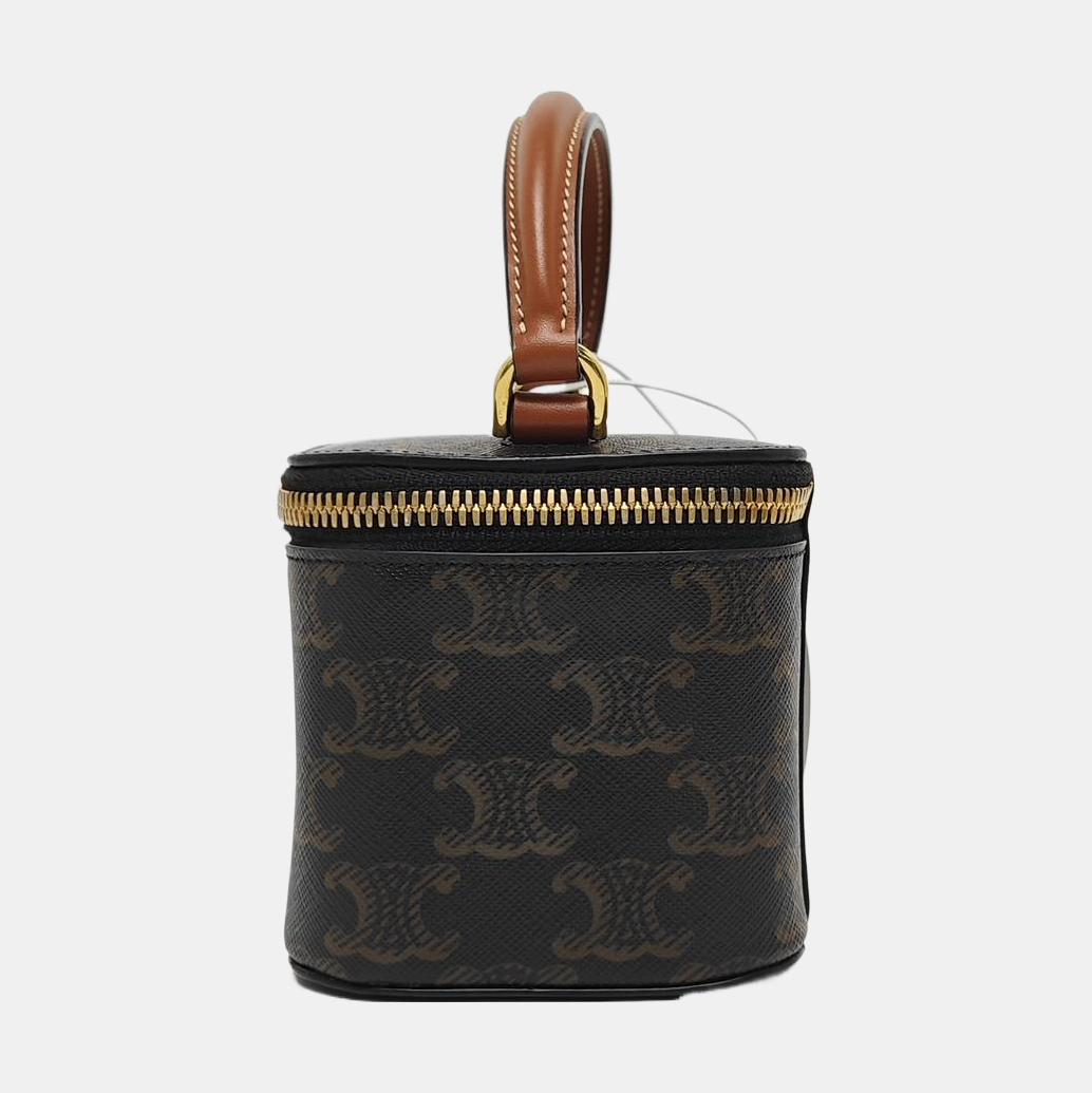 Coated Canvas Shoulder Bag Black