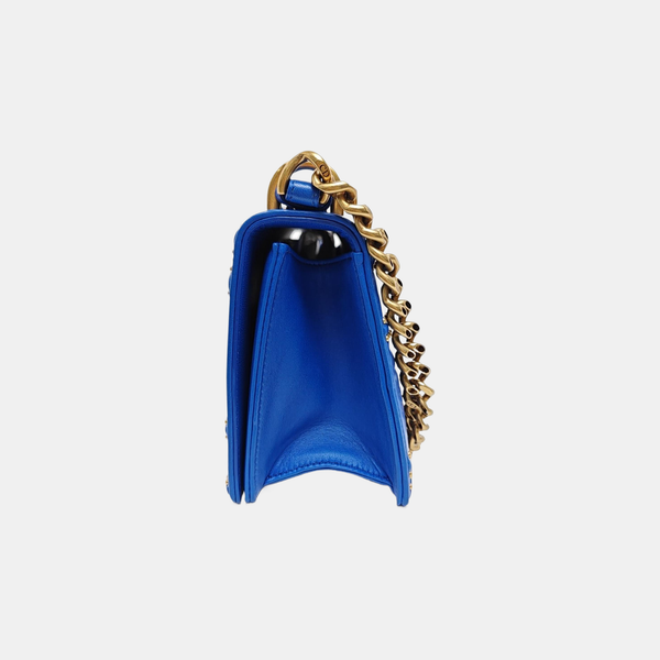 Diorama Small Cannage Calfskin Blue
