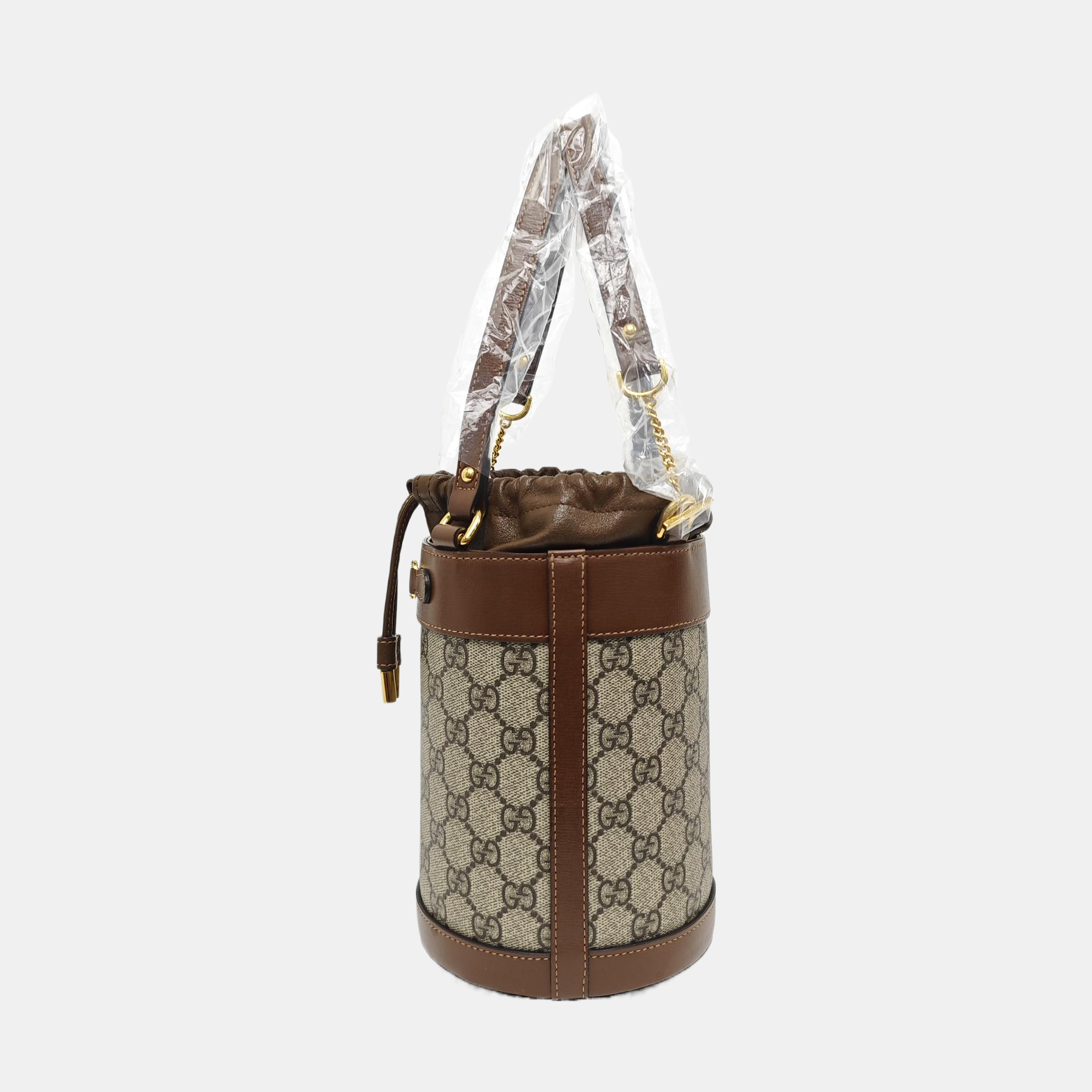 Horsebit 1955 Small Coated Canvas Beige