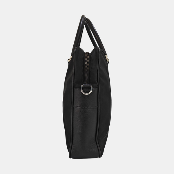 Nylon Top Handle Bag Black