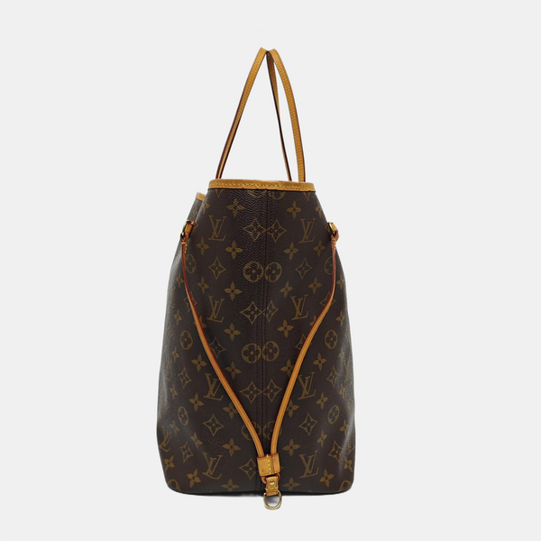 NEVERFULL GM Monogram Coated Canvas Brown