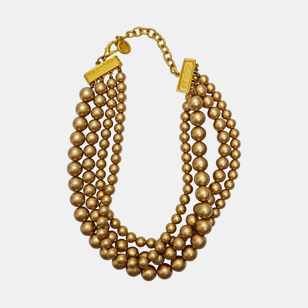Faux Pearl Gold Necklace